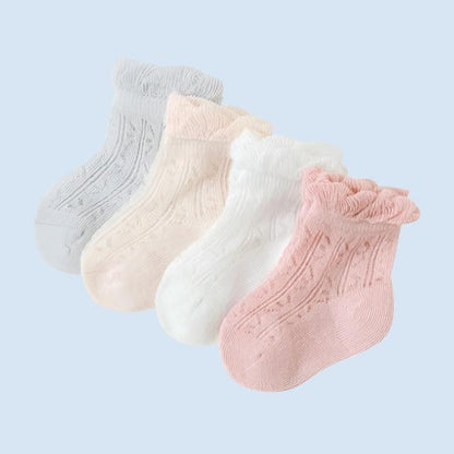 BreathyMesh Summer Mesh Baby Socks - 4 Pairs