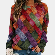 Women's Colorful Sweater with Trendy Prints - Soft, Vibrant & Stylish Designs 2