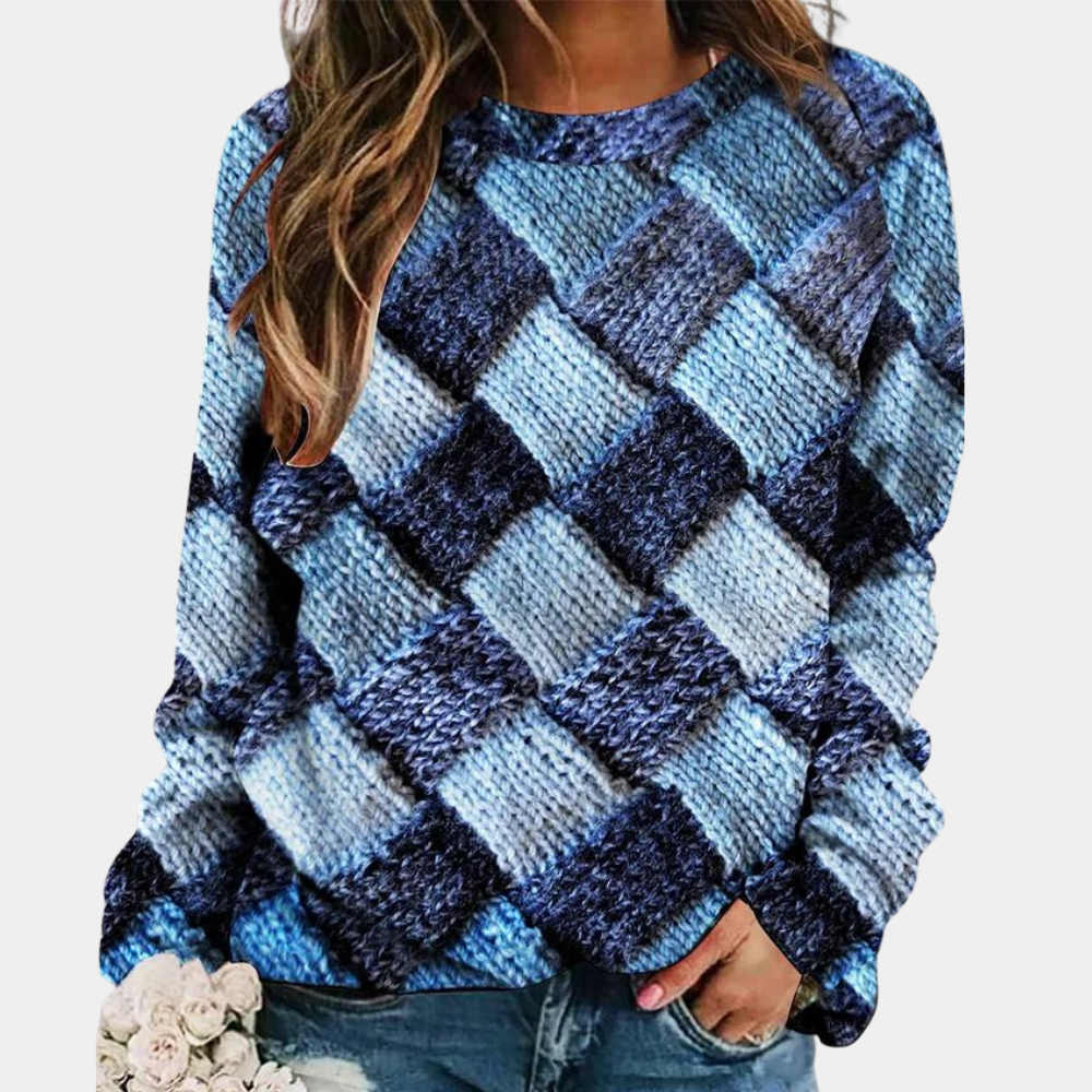 Women's Colorful Sweater with Trendy Prints - Soft, Vibrant & Stylish Designs 1