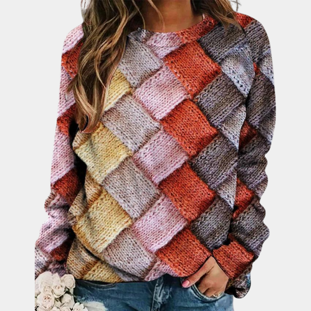 Women's Colorful Sweater with Trendy Prints - Soft, Vibrant & Stylish Designs 4
