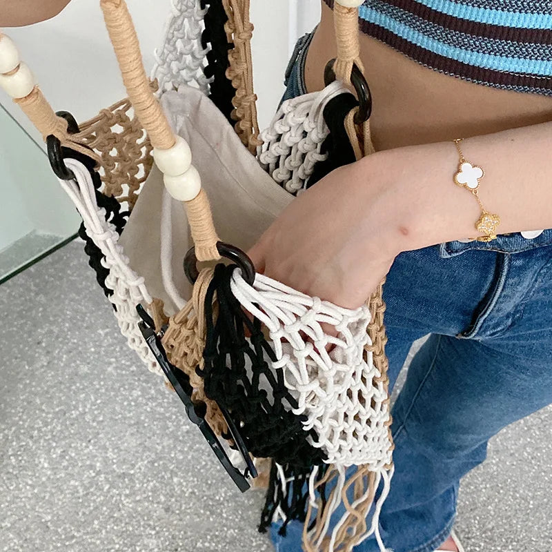 Sunny Wave Woven Tote Bag