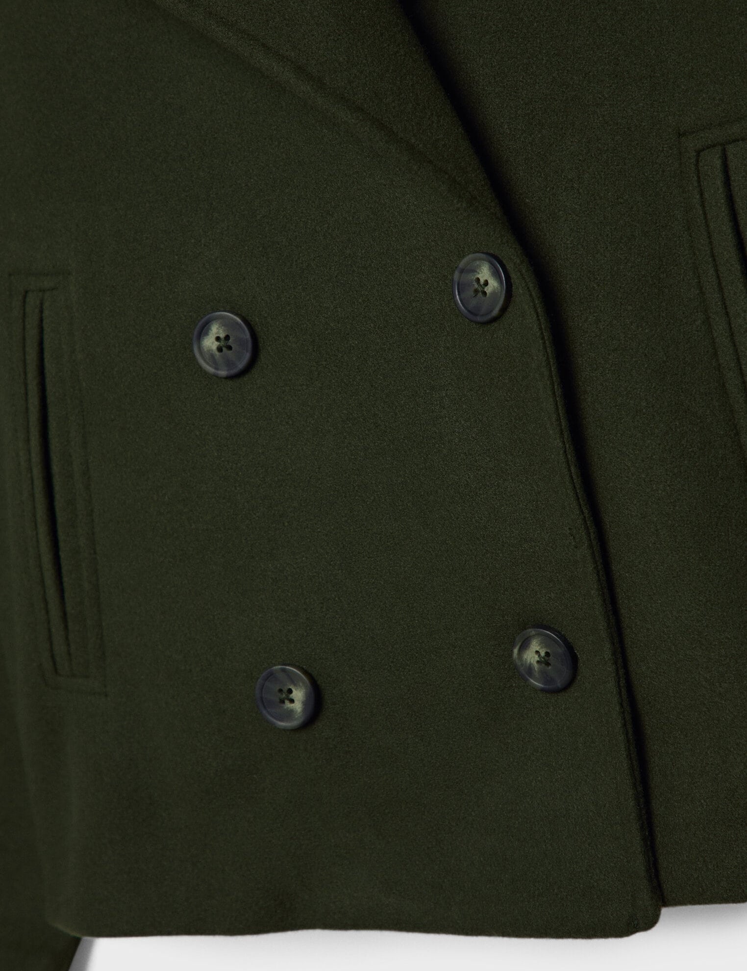 Double-Breasted Wool Coat for Women with Wide Lapels and Cropped Fit – Soft Wool Blend Outerwear 8