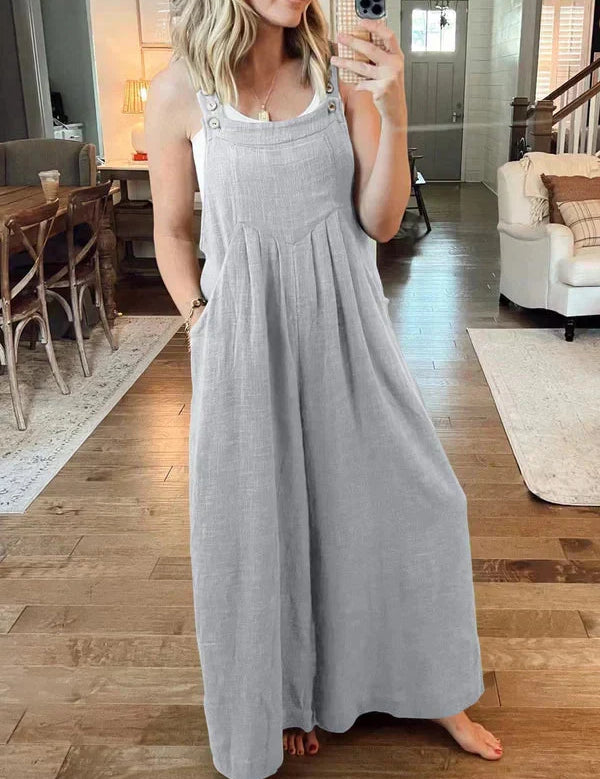 Elsie Linen Bloom Summer Jumpsuit