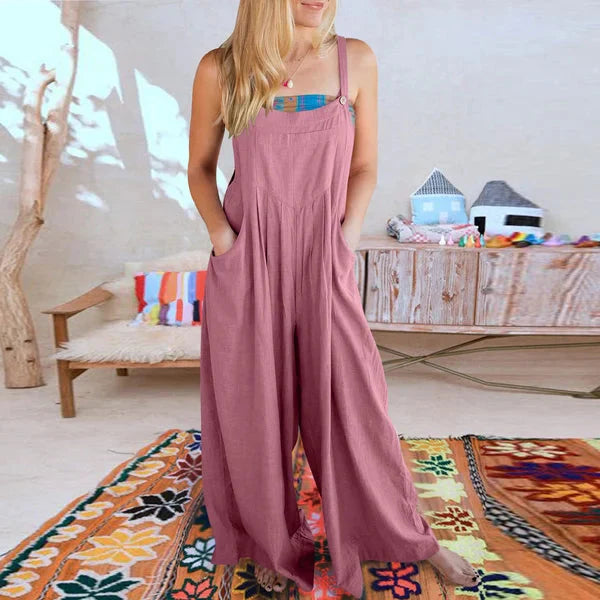 Elsie Linen Bloom Summer Jumpsuit