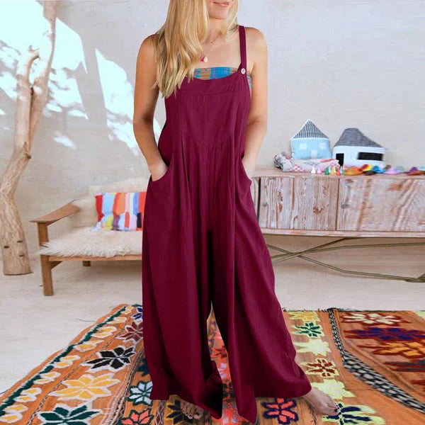 Elsie Linen Bloom Summer Jumpsuit