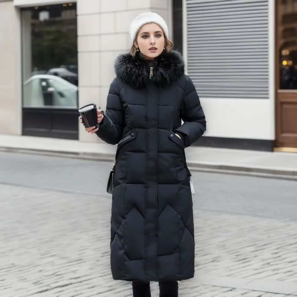 Extended Warm Winter Coat for Women with Adjustable Hood and Deep Pockets – Maximum Coverage and Insulation 8