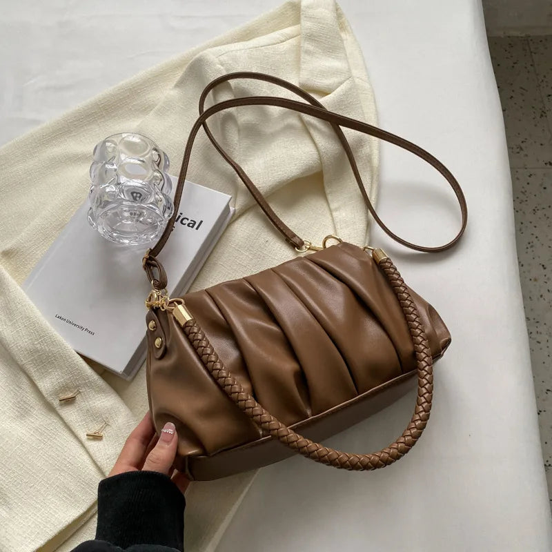 Luxe Pleat Shoulder Bag