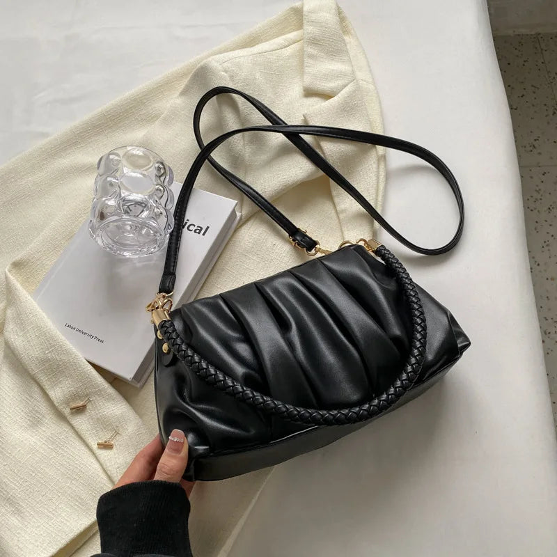 Luxe Pleat Shoulder Bag
