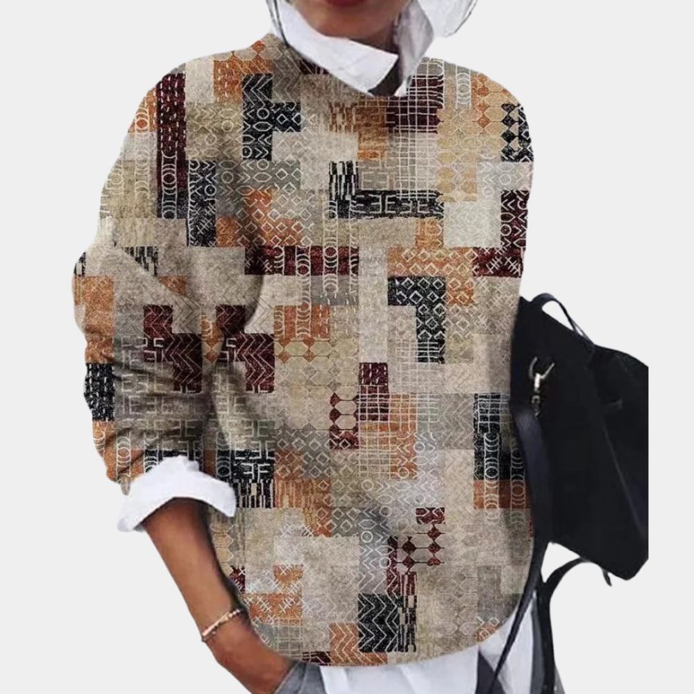 Women's Light Summer Sweater with Print - Stylish Casual Top in Versatile Colors 1