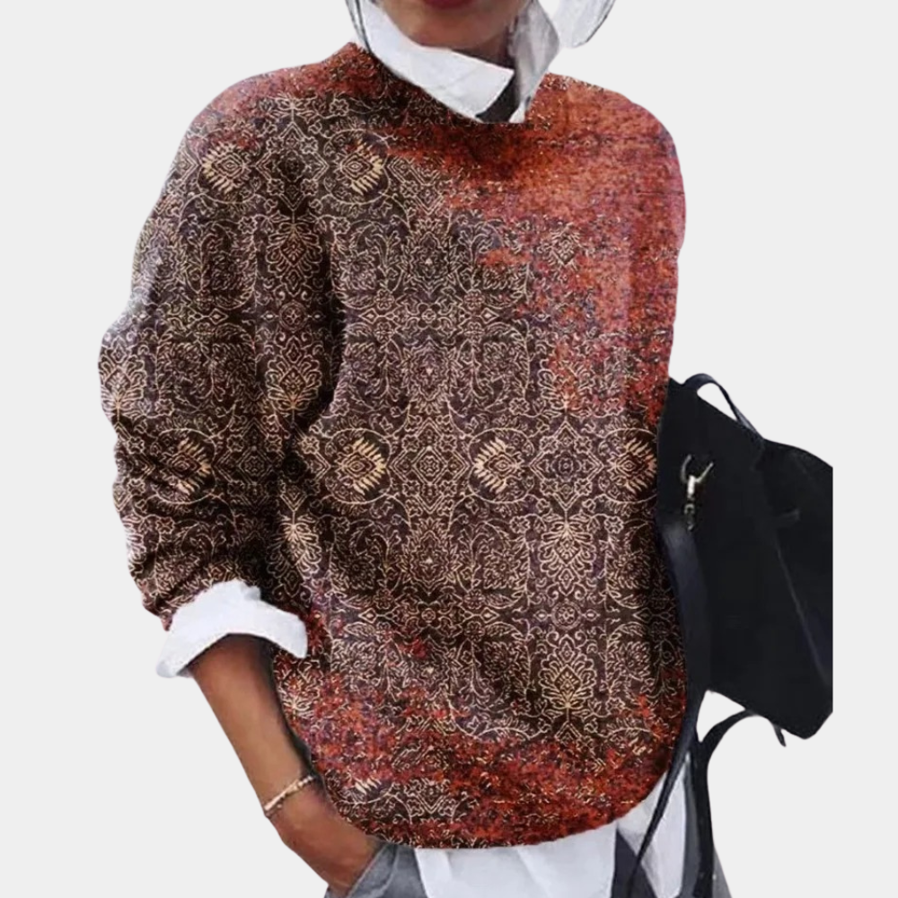 Women's Light Summer Sweater with Print - Stylish Casual Top in Versatile Colors 2