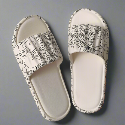 OpaquePrint Comfort Slides for Women