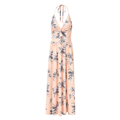 Juliena Boho Floral Print Summer Dress