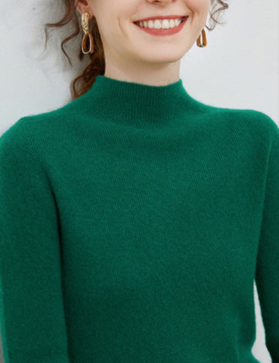 Wool Turtleneck Sweater – Slim Fit Knit Jumper for Women