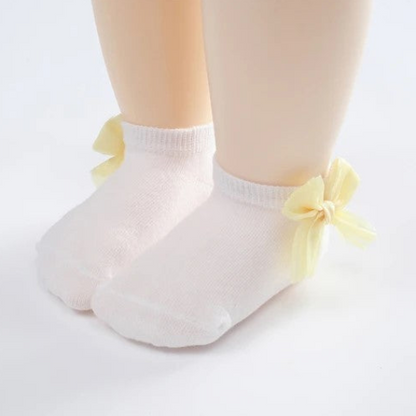 CutieFloral - Breathable Cotton Newborn Socks - 3 Pairs