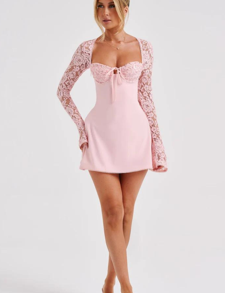 Yvette Elegant Lace Mini Summer Dress