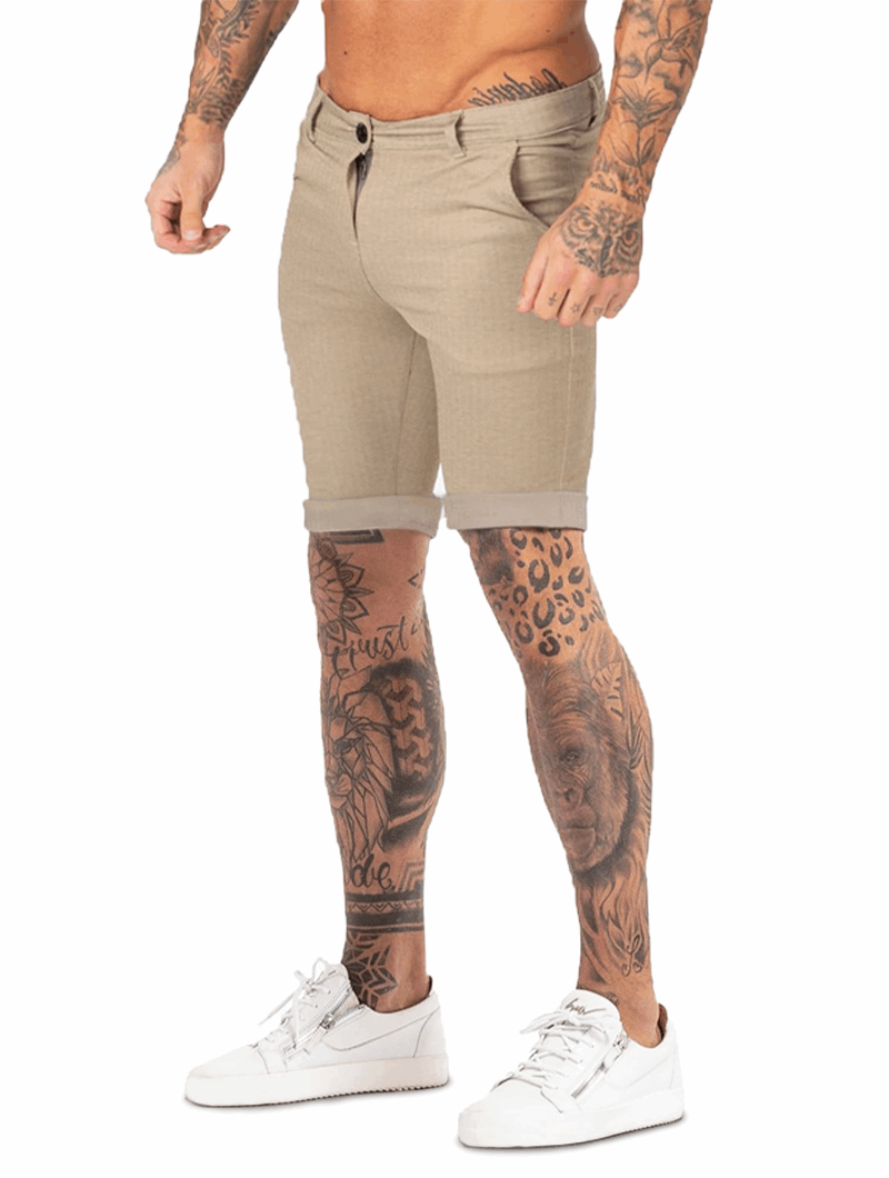 Men's Stretch Khaki Shorts - Comfortable Casual Wear for Summer-2
