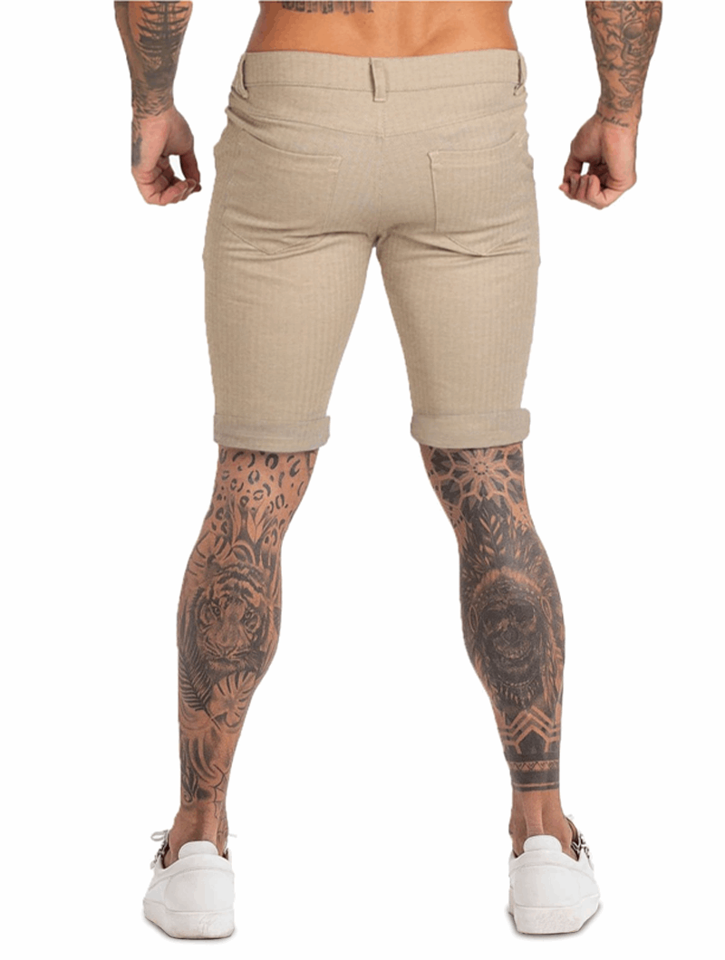 Men's Stretch Khaki Shorts - Comfortable Casual Wear for Summer-3