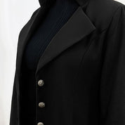 Long Black Wool Coat for Women – Tailored Fit Italian Wool Trench Coat for Winter Elegance 8