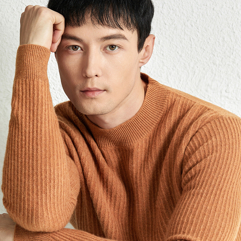 Image Luxurious Men's Wool Sweater - Ultimate Warmth for Winter-orange2