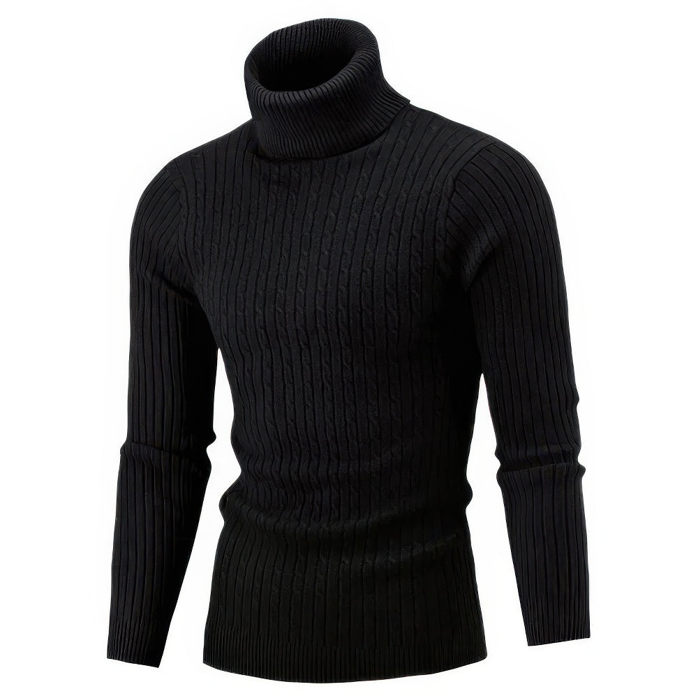 Timeless Comfort - Premium Men’s Roll Neck Sweater