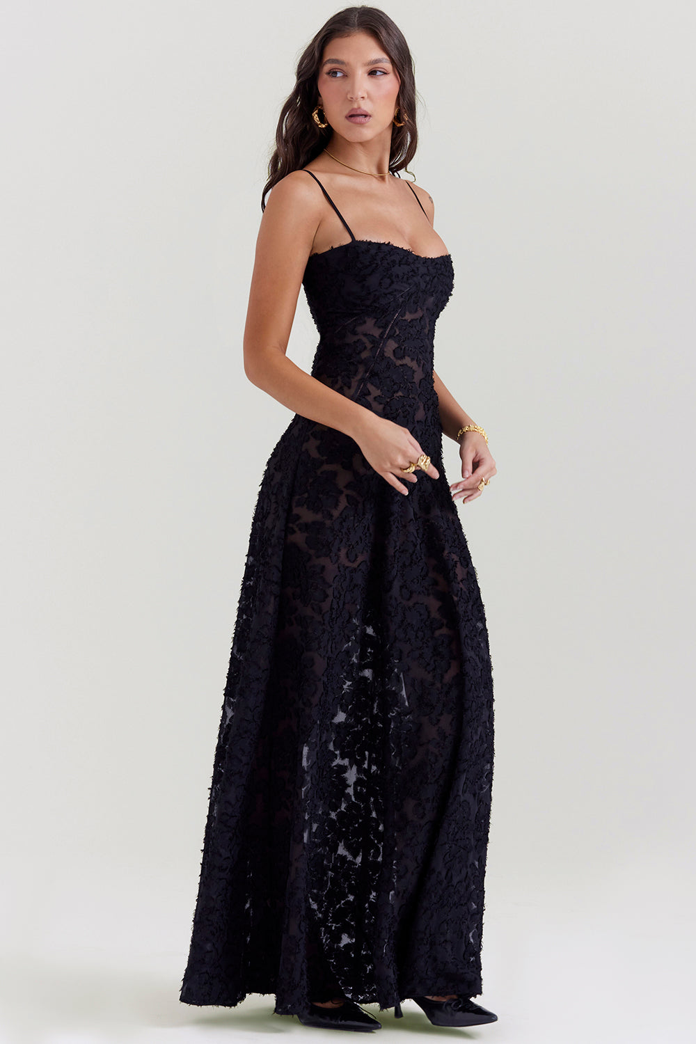 Celeste Elegant Romantic Corset Maxi Dress