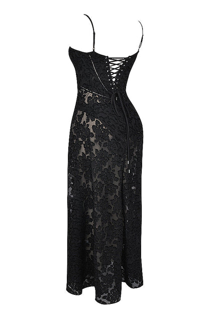 Celeste Elegant Romantic Corset Maxi Dress