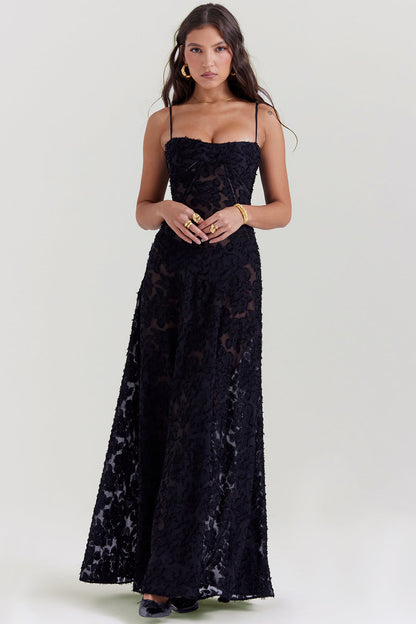 Celeste Elegant Romantic Corset Maxi Dress