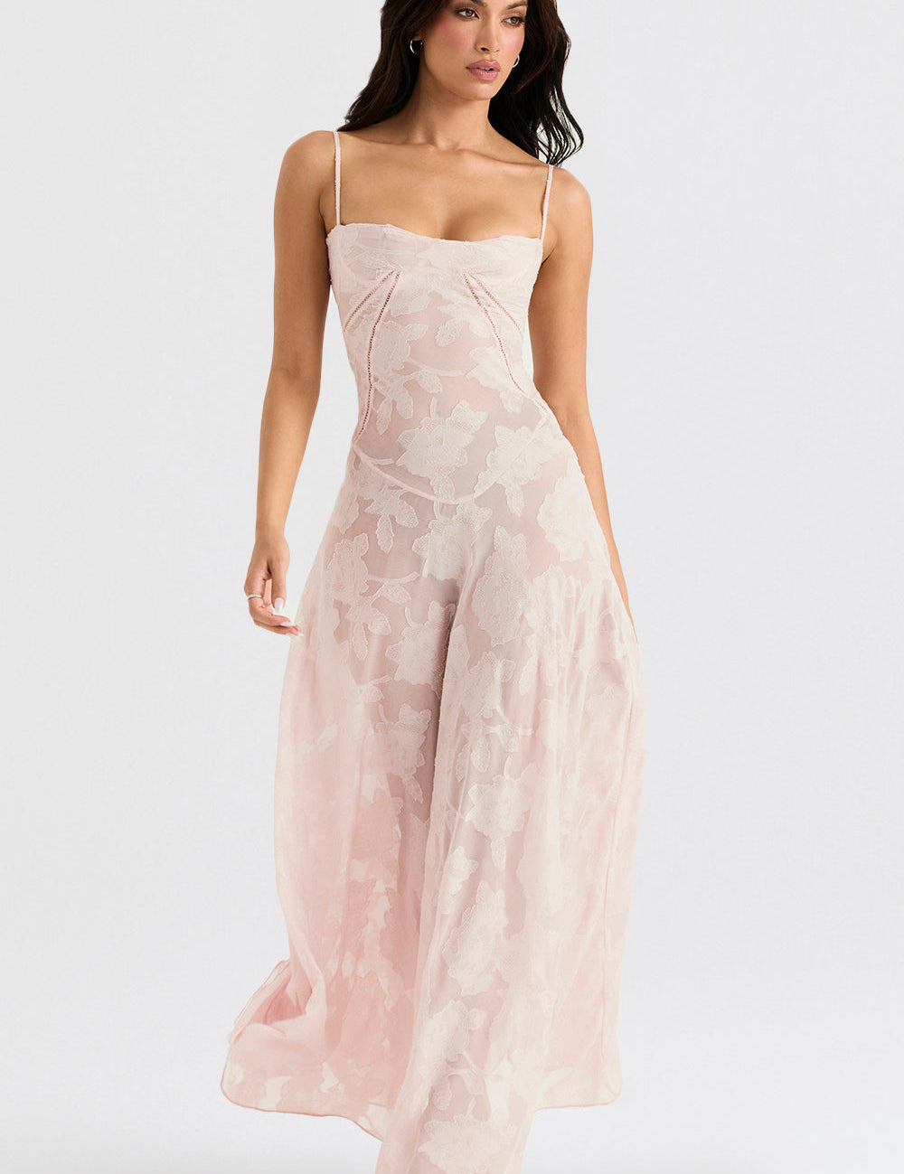 Celeste Elegant Romantic Corset Maxi Dress