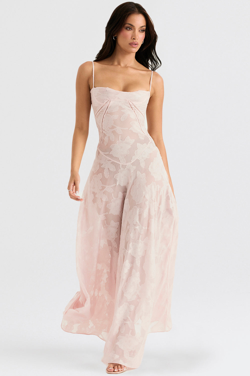 Celeste Elegant Romantic Corset Maxi Dress