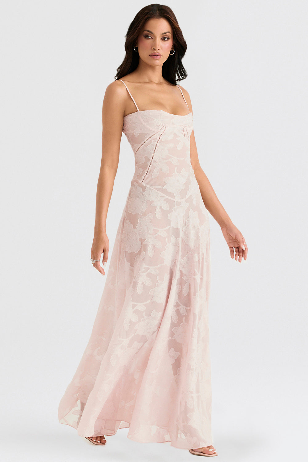 Celeste Elegant Romantic Corset Maxi Dress