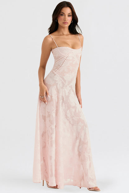 Celeste Elegant Romantic Corset Maxi Dress