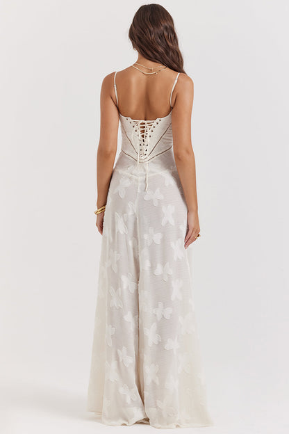 Celeste Elegant Romantic Corset Maxi Dress