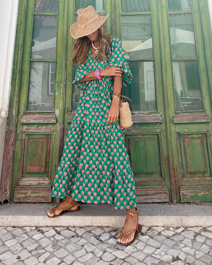 Lara Loose Fit Boho Summer Maxi Dress