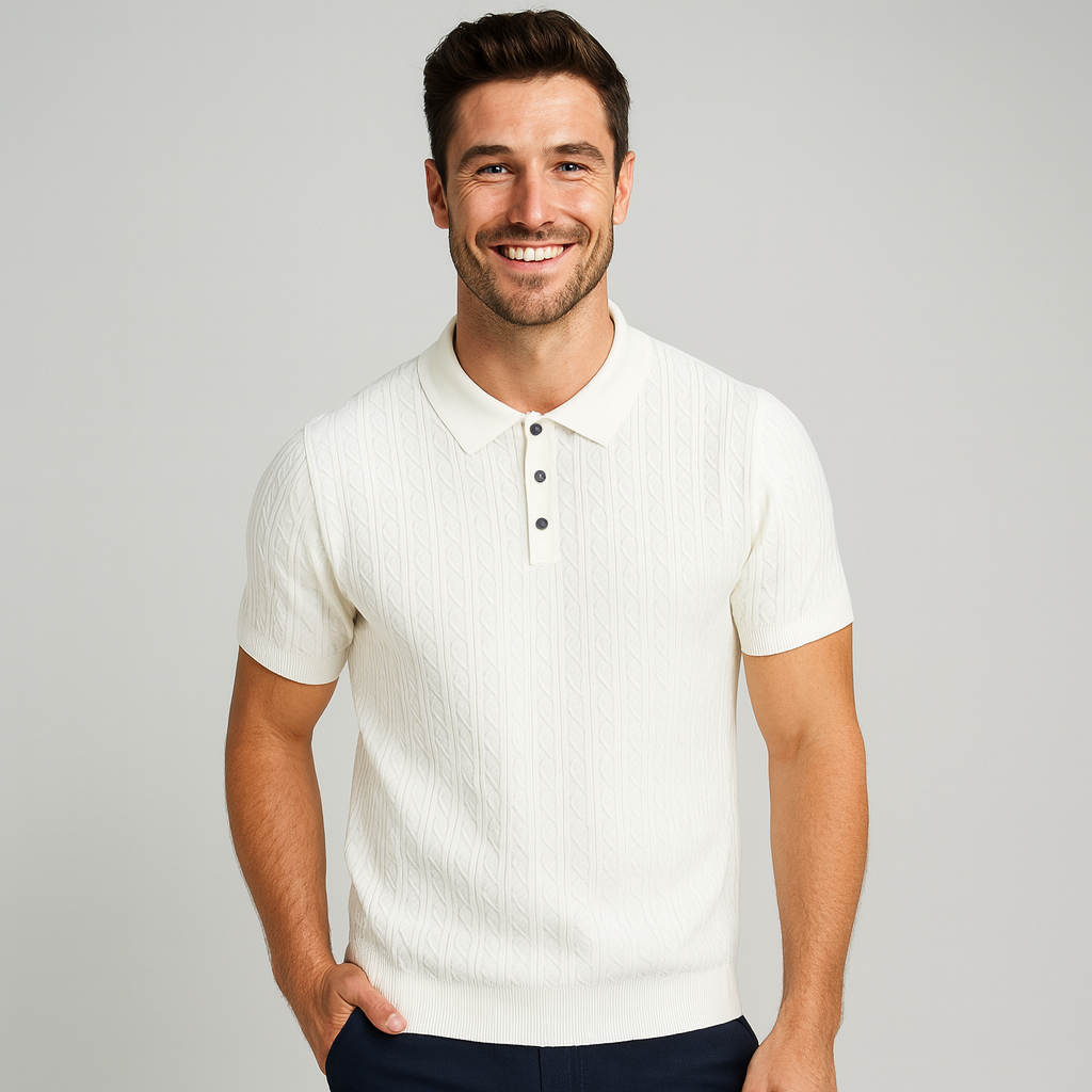 Men's Short Sleeve Polo Shirt - Soft, Classic Design for Casual Wear
