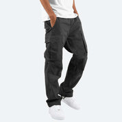 Men's Black Cargo Pants - Stylish & Comfortable with Practical Pockets 0