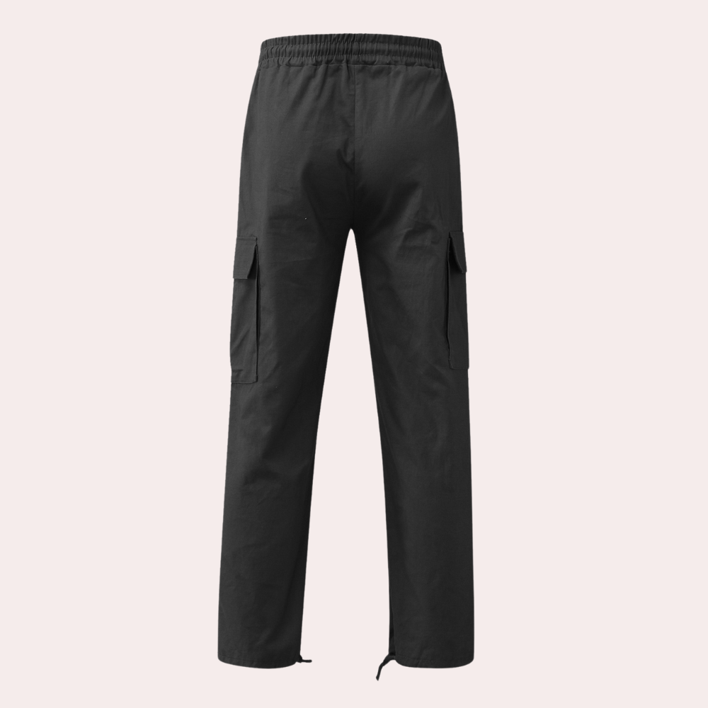 Men's Black Cargo Pants - Stylish & Comfortable with Practical Pockets 4