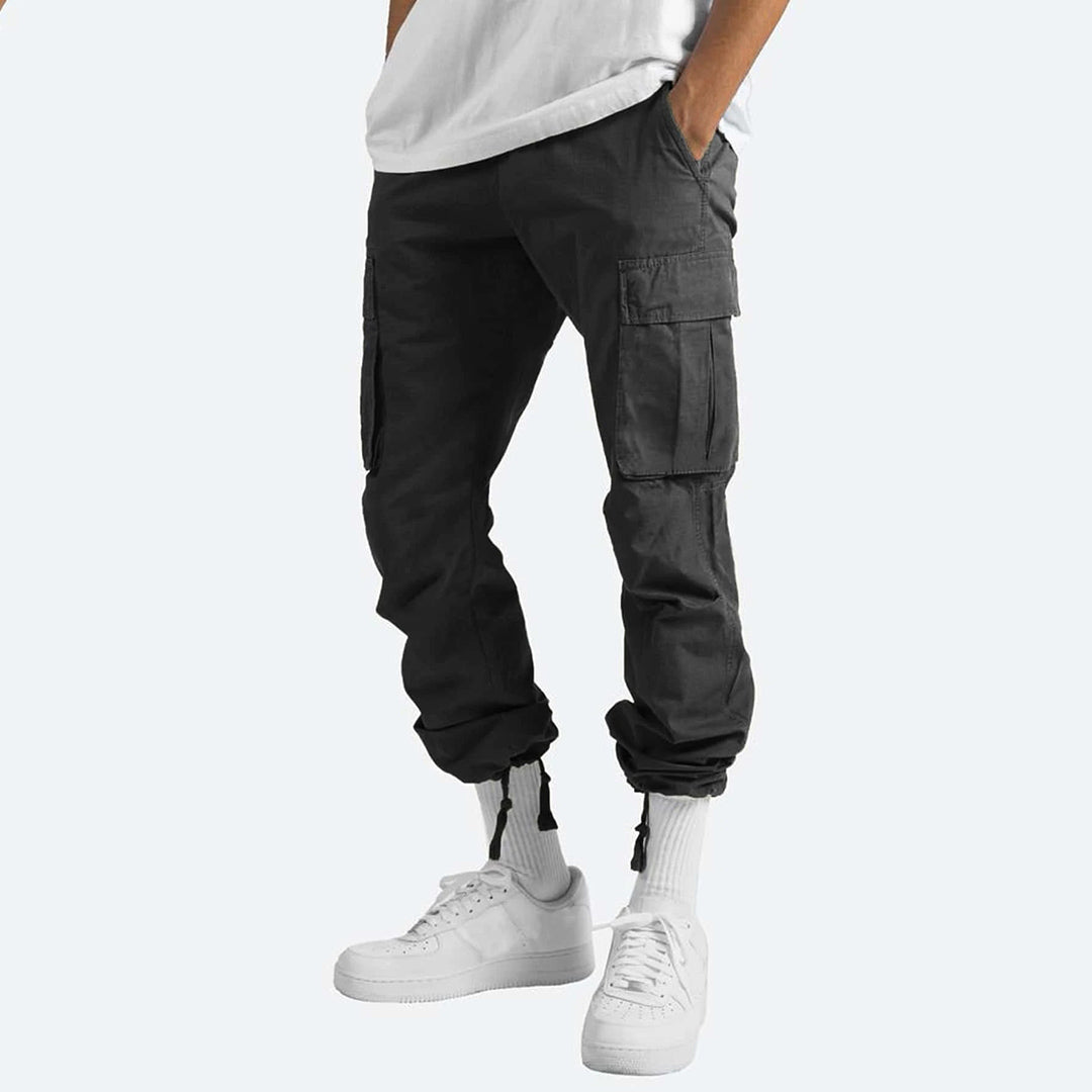 Men's Black Cargo Pants - Stylish & Comfortable with Practical Pockets 5