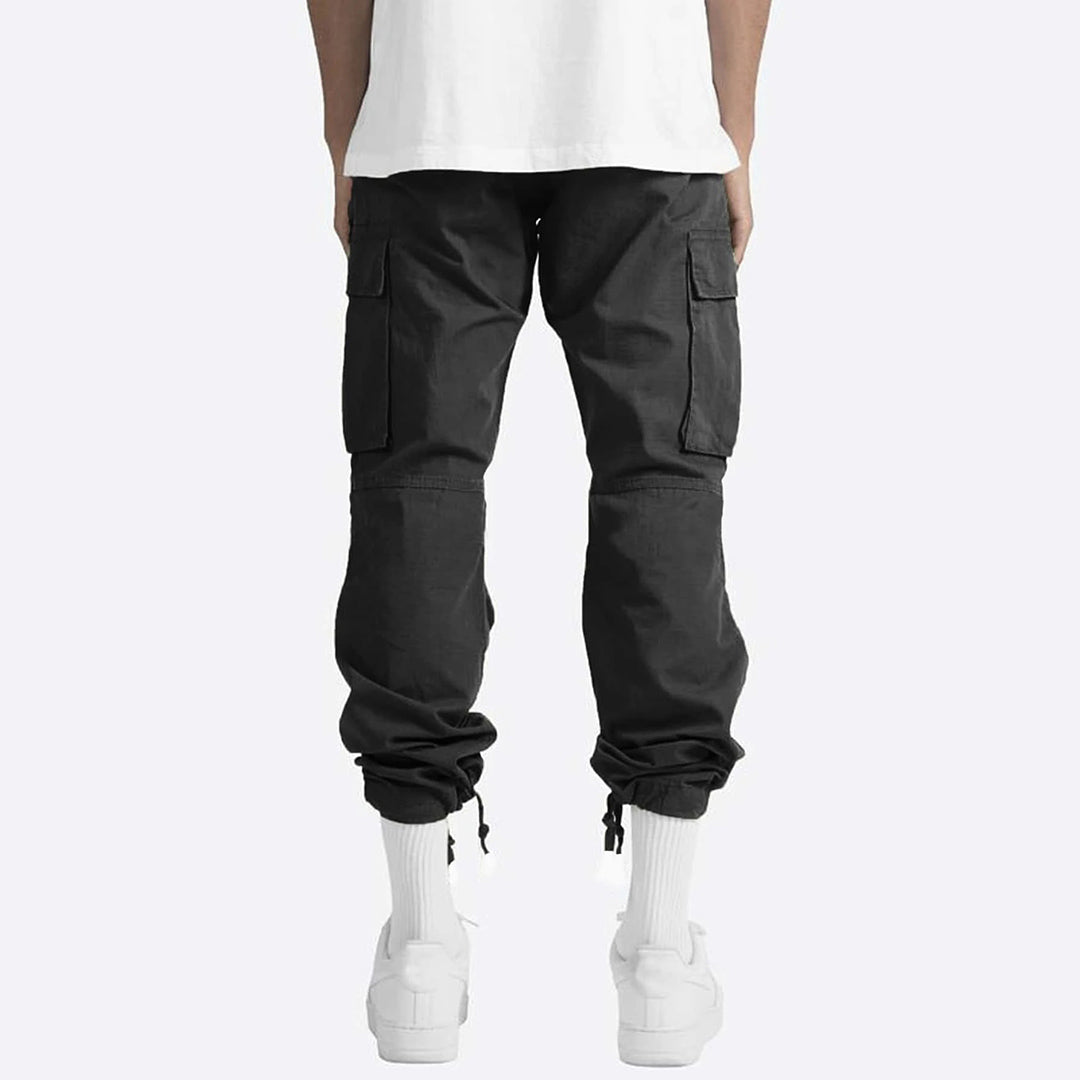 Men's Black Cargo Pants - Stylish & Comfortable with Practical Pockets 6