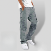 Men's Black Cargo Pants with Multiple Pockets for Casual Outdoor Wear 3