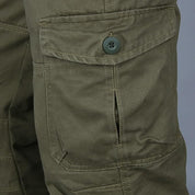 Men's Black Cargo Pants with Multiple Pockets for Casual and Outdoor Wear 2