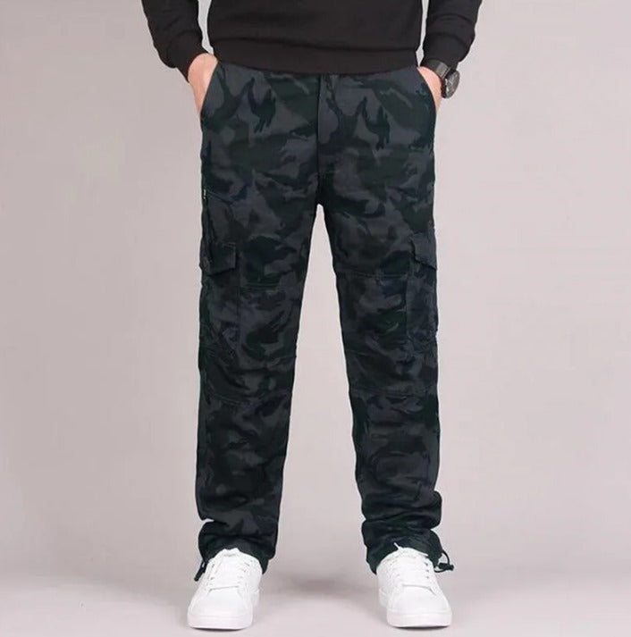 Men's Black Cargo Pants with Multiple Pockets for Casual and Outdoor Wear 9
