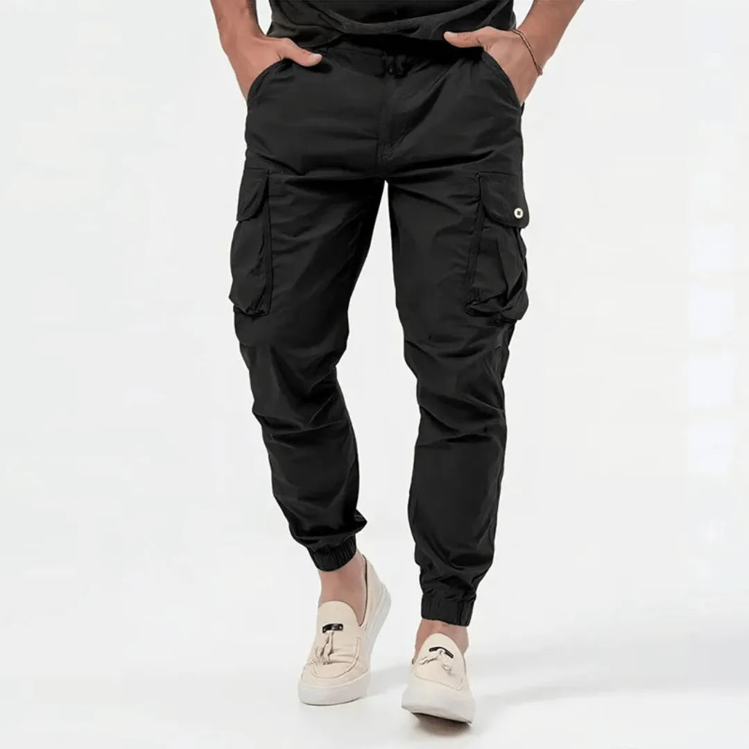 Men's Cargo Joggers with Adjustable Waistband and Multi-Functional Pockets 0