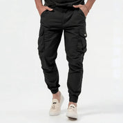 Men's Cargo Joggers with Adjustable Waistband and Multi-Functional Pockets 0