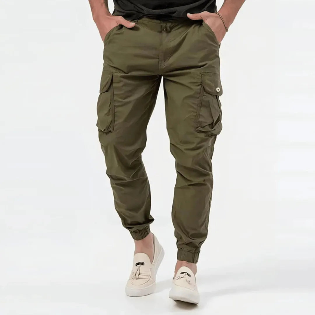 Men's Cargo Joggers with Adjustable Waistband and Multi-Functional Pockets 2