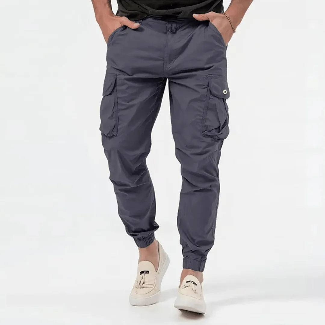 Men's Cargo Joggers with Adjustable Waistband and Multi-Functional Pockets 7