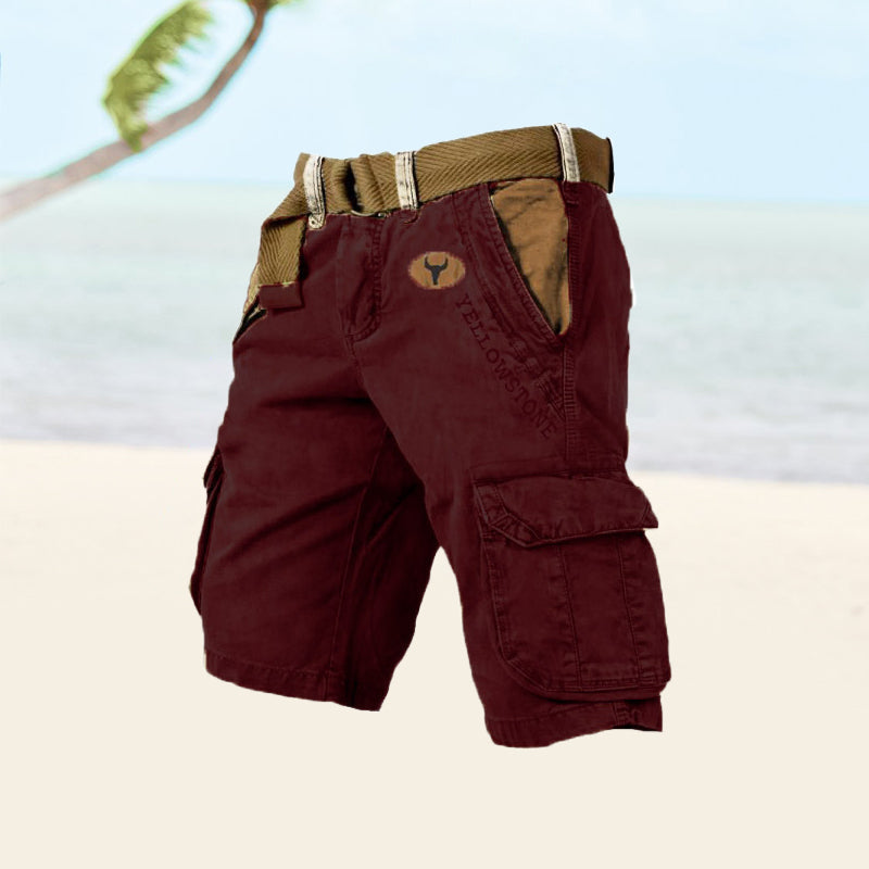 Men's Cargo Shorts with Six Pockets for Outdoor Activities and Everyday Wear 1
