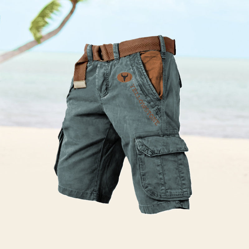 Men's Cargo Shorts with Six Pockets for Outdoor Activities and Everyday Wear 2