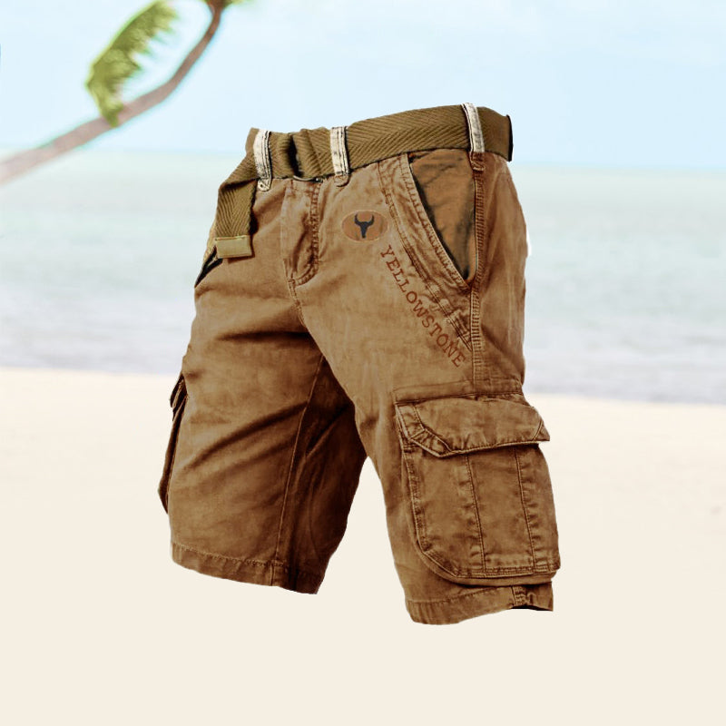 Men's Cargo Shorts with Six Pockets for Outdoor Activities and Everyday Wear 3