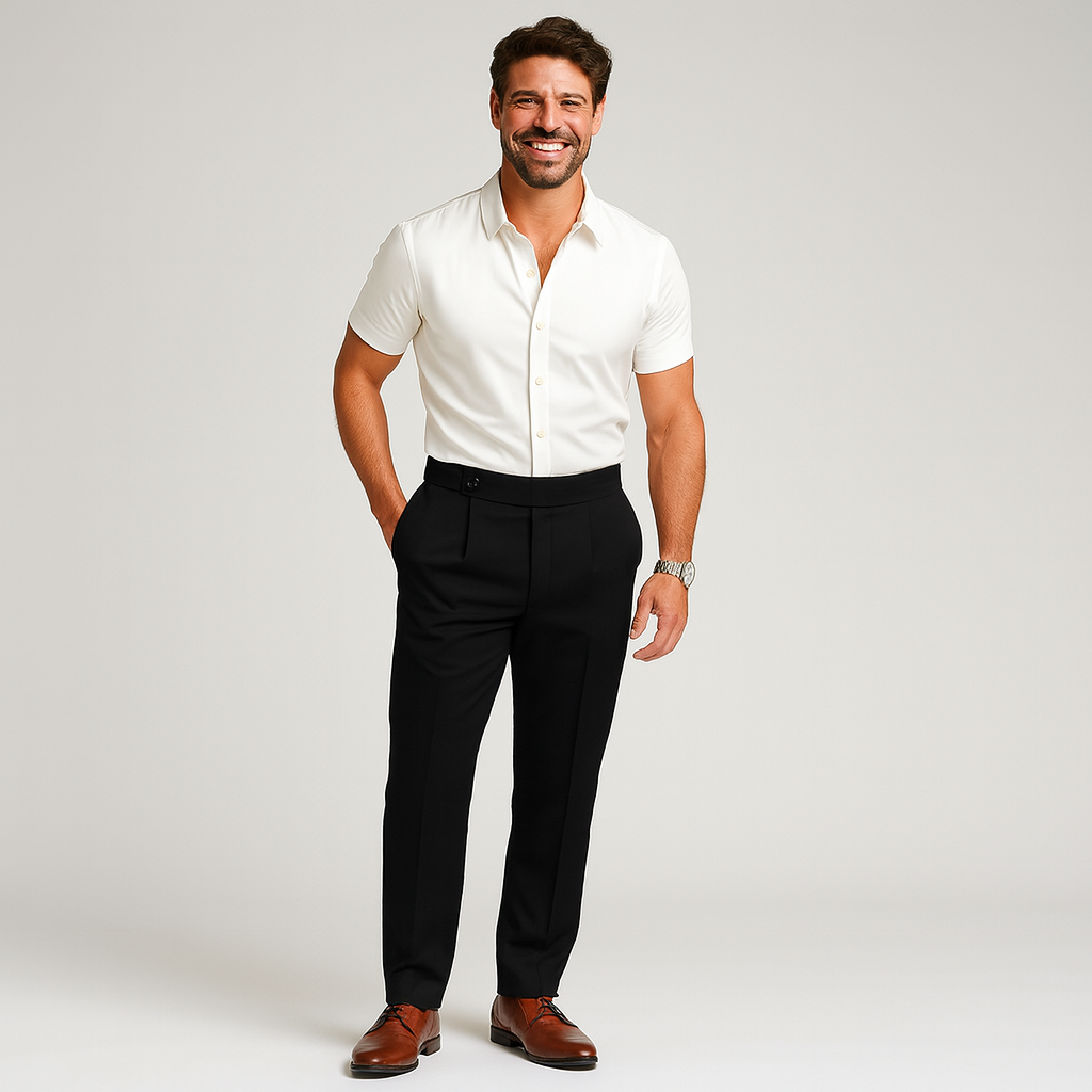 Men's Dress Pants - Tailored Fit for Office and Casual Wear