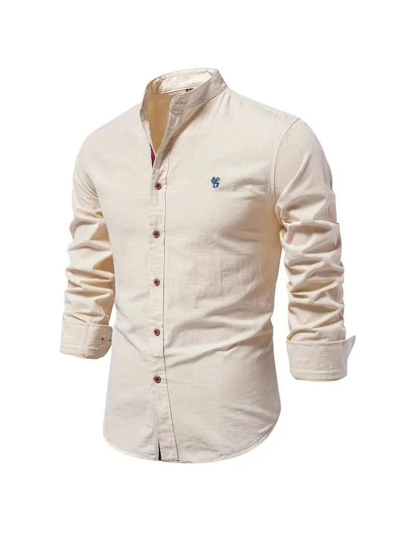 Men's Dress Shirt Long Sleeve Button-Up for Casual and Formal Occasions 3